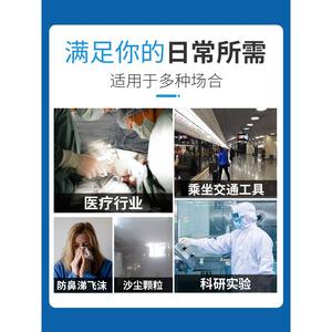 Visière d'isolement médical transparente anti-buée avec bande élastique bleue, visière de protection jetable pour usage médical - Product Image 5