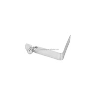 Vente en gros de pièces d'emboutissage personnalisées en acier inoxydable, couleur zinc, forme plate en V, bouton-clip à ressort, service OEM, 0.6*12.4*50mm, charge 40 lb