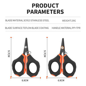 مقص صيد صغير من KLIFISHING للخيوط المجدولة، مقص صيد مسنن بطول 4 بوصات، قاطع خيوط الصيد للمياه المالحة والعذبة - Product Image 5