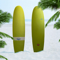 Planches de surf souples en fibre de verre de 8 pieds HARUYAMA Planches de surf époxy vertes à dessus souple pour école de surf