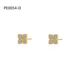 ต่างหูแฟชั่นเซอร์โคเนียสตั๊ด PE0054 สำหรับผู้หญิงเครื่องประดับคุณภาพสูง - Product Image 2