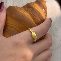 Bague ouverte en cuivre plaqué or Hello Kitty mignonne, design nœud de dessin animé, bijoux pour femme, pour mariage, usage quotidien, cadeau, assortiment décontracté