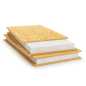 Ucuz fiyat osb sip paneli dış yapısal yalıtımlı placa osb köpük levha osb pu/ eps /sip sandviç panel zemin tavan için