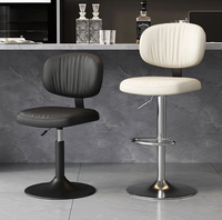 Tabourets de bar pivotants à hauteur réglable avec dossiers, design rétro, cadre en métal, cuir PU, chaises de bar commerciales
