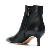 Fermeture à glissière latérale talon noir bottines bureau talon bas femmes chaton talon bottes grande taille 2023