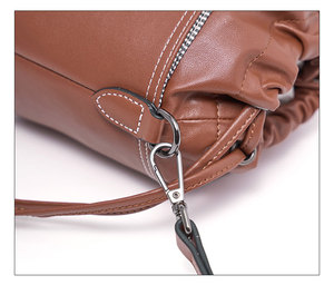 Luxury Genuine Leather Women's <b>Shoulder</b> <b>Bags</b> Fashion Bucket Crossbody <b>Bag</b> Drawstring <b>Shoulder</b> Women's <b>Bags</b> Wholesale Products - Product Image 5