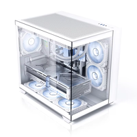 Cajas de PC ZeroMaster Full Tower, Vidrio Templado, Refrigeración Líquida 360, RGB, Computadora para Juegos, Transparente, MicroATX, 6 Ventiladores