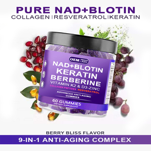 NAD + resverpregnant l Berberine Biotin sakızlı kollajen Keratin çinko vitamini <span class=keywords><strong>K2</strong></span> D3 takviyeleri yetişkinler için saç çivi hamile kadınlar için - Product Image 3