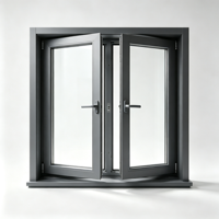 Fenêtre oscillo-battante en aluminium à rupture de pont thermique, homologuée NFRC, double vitrage Low-E, trempé, résistant aux ouragans, Energy Star, sur mesure