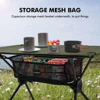 Table pliante légère KINGGEAR pour la randonnée, le barbecue, la plage, le camping, la randonnée en sac à dos, petite table pliante d'extérieur en aluminium, mini table de camping