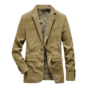 <span class=keywords><strong>Blazer</strong></span> en <span class=keywords><strong>velours</strong></span> <span class=keywords><strong>côtelé</strong></span> vintage pour <span class=keywords><strong>homme</strong></span> de haute qualité, à simple boutonnage, mode masculine, blazers décontractés pour hommes, pour affaires - Product Image 3