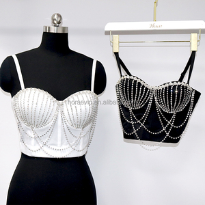 BL28 مثير مشد حجر الراين قمم للنساء Samba Blink كريستال شرابة مشد - Product Image 4