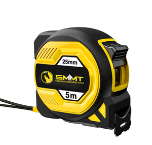 SMMT Nouvelle Ruban à mesurer robuste en acier au carbone de 5 m avec lame de 25 mm de large, double verrouillage et boîtier caoutchouté en TPR - Product Image 4