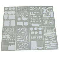 Pochoir en plastique gris clair Bullet pochoir pour carnet de notes