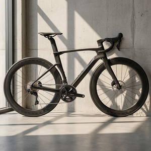 Bicicleta de <span class=keywords><strong>Carretera</strong></span> de Fibra de Carbono 700C, <span class=keywords><strong>105</strong></span>, 24 Velocidades, Frenos de Disco Hidráulicos, Cuadro Aerodinámico, Llantas Onduladas de Aleación de Aluminio, Ecológica, 8.5KG - Product Image 1