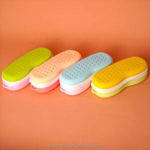 Lunettes de natation portables en silicone avec trou de drainage et étui de protection - Product Image 1