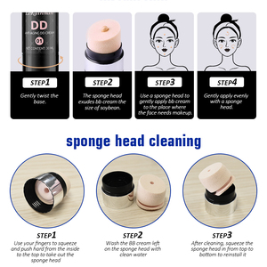 Fond de teint <span class=keywords><strong>BB</strong></span> <span class=keywords><strong>crème</strong></span> couvrant à 100% avec éponge coussin d'air, léger, imperméable, résistant à la transpiration, fini naturel, unifie le teint - Product Image 3
