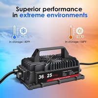 Chargeur de batterie au lithium LifePO4 43,8 V 25 A, étanche IP67, pour vélo, chariot de golf, 12S 36 V 38,4 V, chargeur de batterie Li-ion LifePO4