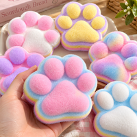 Mainan Squishy Cakar Kucing Kawaii - Mainan Penghilang Stres Bahan TPR Lembut dan Berbulu untuk Unisex Usia 14+ Mainan Sensorik untuk Diremas