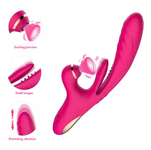 Vibromasseur gode de poussée pour femmes G Spot vibrateur stimulateur clitoridien jouets sexuels poussée vibrateur Mode de poussée avec léchage