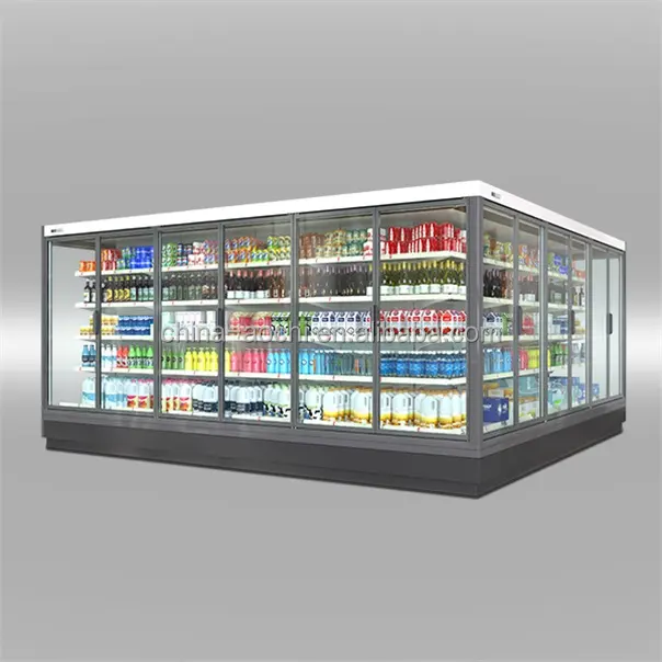 High Quality Cold Drink Chiller Closed Display Commercial Refrigerator for Chain store
