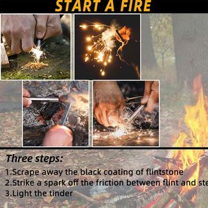 Cắm Trại Ngoài Trời Hoạt Động Sinh Tồn Ferrocerium Que Ánh Sáng Flint Gỗ Công Cụ Thiết Lập Nguyên Thủy Ma Sát Bow Khoan Cháy Khởi Động Kit - Product Image 4