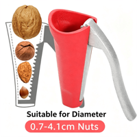 KZR Merk Zware Aluminium Notenopener Kegelvormige Kraker voor Walnoten, Pistachenoten & Pecannoten Zhejiang