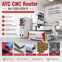 Routeur CNC ATC pour l'industrie publicitaire avec système CCD et couteau vibrant pour la découpe de panneaux publicitaires, MDF, acrylique et ACM