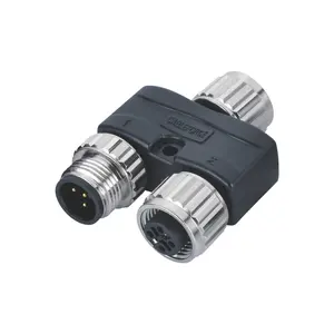 Parafuso de plástico nmea 2000, conector m12 a com código 5 pinos fêmea macho x 2 conector y-divisor