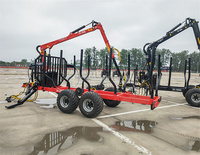 Remorque de grume de remorque de bois de forêt de petit prix avec le chargeur de bois d'atv de grue