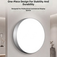 Boîte à lumière LED circulaire personnalisée, cadre en alliage d'aluminium, film souple UV, économie d'énergie, utilisation intérieure/extérieure, boîte à lumière publicitaire pour le commerce