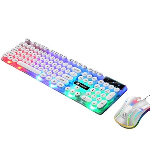 Limei GTX300 <b>Keyboard</b> Mouse Combo Wired Gaming Set With Backlight Punk Retro Design Floating Keys <b>USB</b> Connection Home Use - Product Image 2