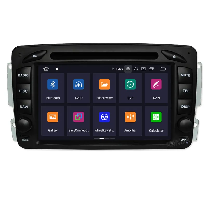 Im Armaturen brett 7 Zoll Auto Autoradio GPS Navigation Android 9.0 4 64g für Mercedes Benz Clk W209 G-Klasse W463