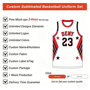 Setelan Jersey Basket Varsity SMA Custom, Cetak Sublimasi, Seragam Basket Cepat Kering, Bernapas, Tinta Anti-Luntur, Cepat Kering - Product Image 2
