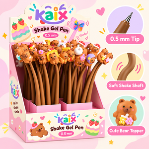 Bolígrafo de Gel con Diseño de Oso KAIX, 0.5 mm, Bolígrafo con Movimiento y Escritura <span class=keywords><strong>3D</strong></span>, Bolígrafo de Plástico con Bola, Promocional para Regalos Escolares - Product Image 3