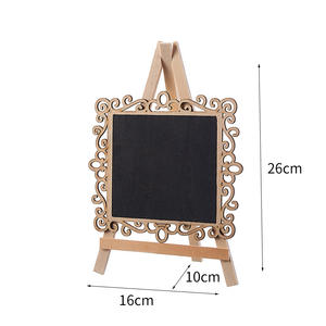 Mini support de notes pour enfants, <span class=keywords><strong>tableau</strong></span> noir, signes, artisanat en <span class=keywords><strong>bois</strong></span>, trépied, Base, maison, anniversaire, décoration de fête de mariage - Product Image 6