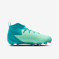 Chaussures de football montantes légères, vert menthe dégradé, semelle cloutée rose, crampons pour terrain ferme, toutes saisons, unisexe