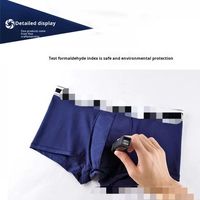 Caleçons Boxers Sans Coutures en Coton Pur pour Hommes, Respirants, Taille Haute, Tricotés, Vente en Gros Transfrontalière (ODM)