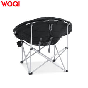 Chaise de camping pliante ronde en aluminium légère Woqi avec porte-gobelet, chaise de jardin - Product Image 1