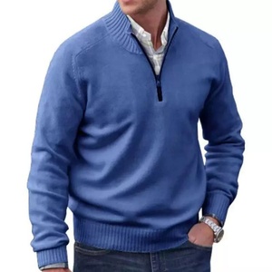 <span class=keywords><strong>Jersey</strong></span> de punto para <span class=keywords><strong>hombre</strong></span> con logotipo personalizado Oem Quarter Half 1/4 con cremallera, <span class=keywords><strong>Jersey</strong></span> de punto de gran tamaño para <span class=keywords><strong>hombre</strong></span>, suéter cálido de <span class=keywords><strong>cuello</strong></span> <span class=keywords><strong>alto</strong></span> - Product Image 1