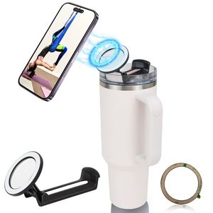 <b>Plastic</b> Magnetic Phone Holder with Foldable Stand for Tumbler and Water Bottle for Cup Accessories - Product Image 3