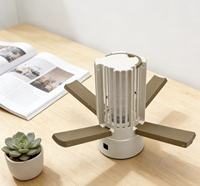 Lampe anti-moustiques LED rechargeable écologique solide, lumière blanc chaud, indice de protection IP65, matériau ABS, piège à moustiques puissant à choc électrique