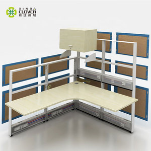 Bàn Làm Việc Bằng Vải Thiết Kế Bàn Làm Việc Chất Lượng Cao Văn Phòng Phân Vùng Thấp - Product Image 3