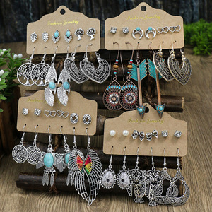 Fashion Jewelry <b>Earrings</b> <b>Set</b> Bohemia Style Alloy <b>Stud</b> <b>Earrings</b> Women's Vintage Ethnic Design - Product Image 1