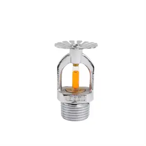 2024 Fire Sprinkler for fire protection system 1/2inch Globe standard response 5mm glass bulb brass fire sprinkler head price