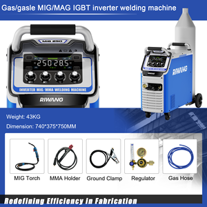 เครื่องเชื่อมมัลติฟังก์ชั่นอุตสาหกรรมรุ่น Riwang MIG-250 250 CO2/MMA 220V IGBT รับประกัน 1 ปี รองรับ ODM/OEM ปรับแต่งได้ตามต้องการ - Product Image 5