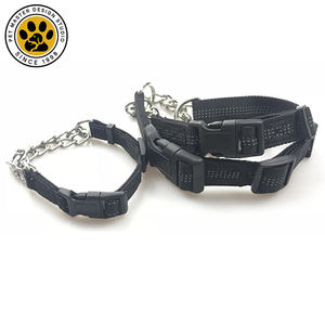 SinSky, cadena de acero inoxidable resistente, collar de nailon para perros, Collar impermeable ajustable para perros Martingale - Product Image 3