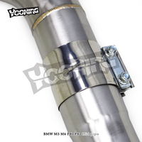 Tuning Single 3.5Inch Mid Pipe En Stock Pour BMW M3/M4 F80/F82 S55 3.0T 2014-2018 Tuyau Midpipe En Acier Inoxydable Sans Résonateur