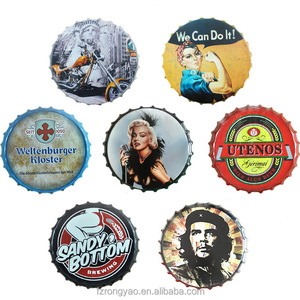 Nouvelle enseigne murale <span class=keywords><strong>personnalisable</strong></span> en métal de style vintage, rond de 35 cm de diamètre, en forme de capsule de bière, en tôle antique, pour bar, pub, ou décoration murale de cave à homme - Collection 2026 - Product Image 3