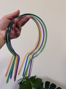 Treillis en acrylique de qualité supérieure pour plantes, forme circulaire de 9 pouces, couleurs vert, violet, jaune, rouge, bleu, transparent, diamètre - Product Image 6